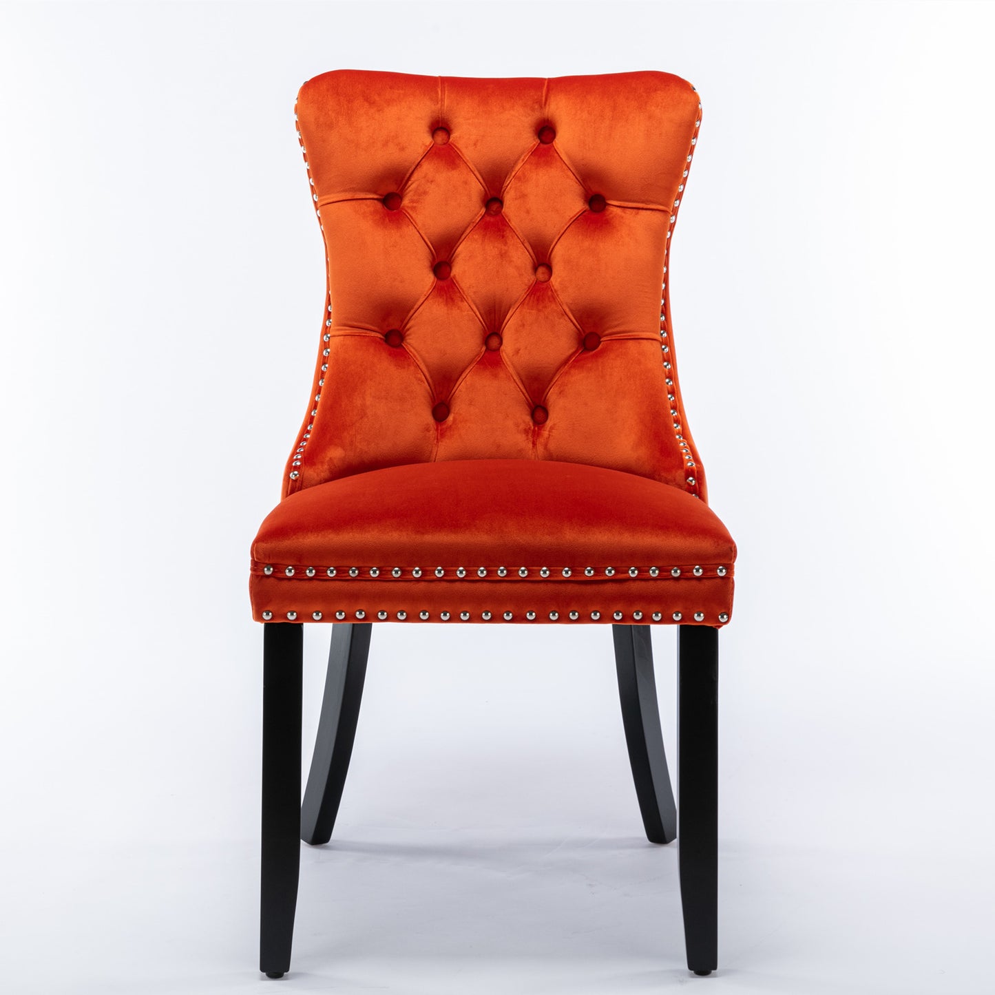 Nikki Velvet Dining Chair (Set of 2) - Orange
