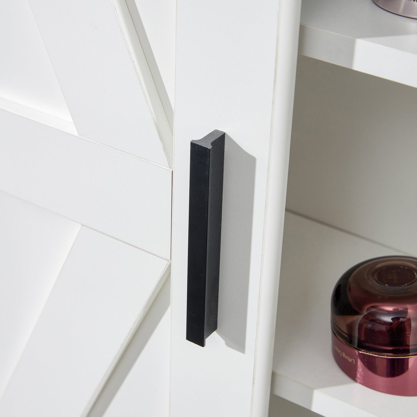 Lumber Wood  Storage Cabinet - White