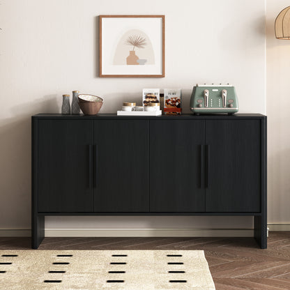 Miya Retro Sideboard Buffet - Black