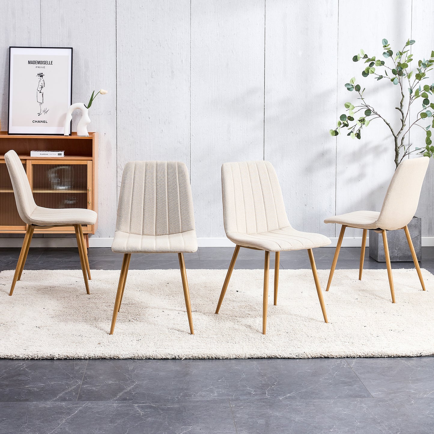 Otto Dining Chair (Set of 4) - Beige