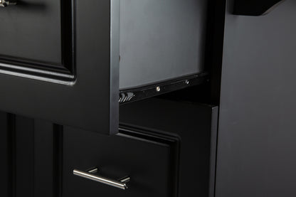 Marvel Kitchen Island & Kitchen Cart  - - Black