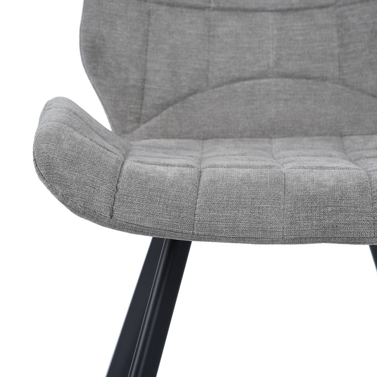 BuBu Fabric Dining Chairs (Set of 2) - Gray