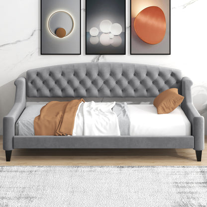 AF Luxury Tufted Button Twin Size Daybed - Gray