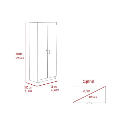 Cherry Hill 5-Shelf Pantry Cabinet - White