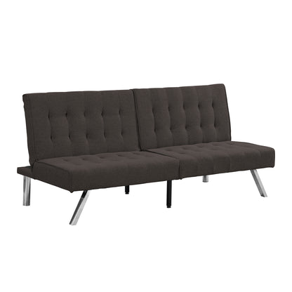 Fuji Convertible Sofa Bed WStainless Leg - Espresso