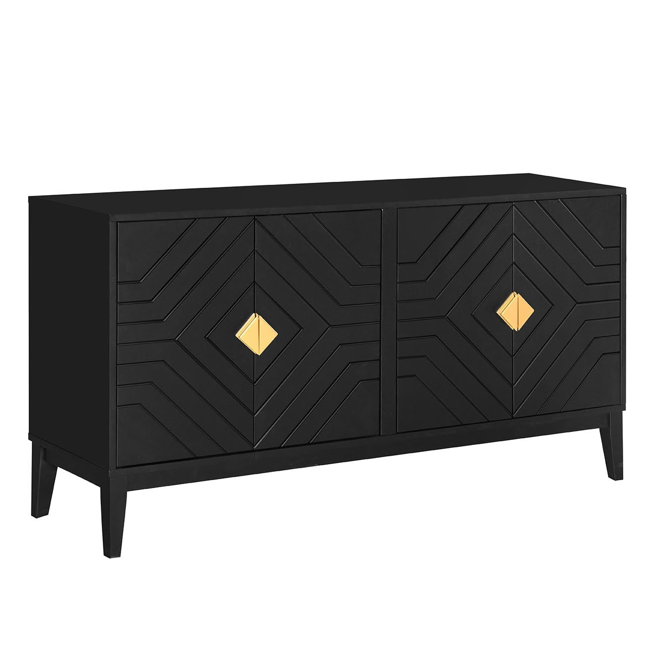 Dalton 4-Door Sideboard Buffet - Black
