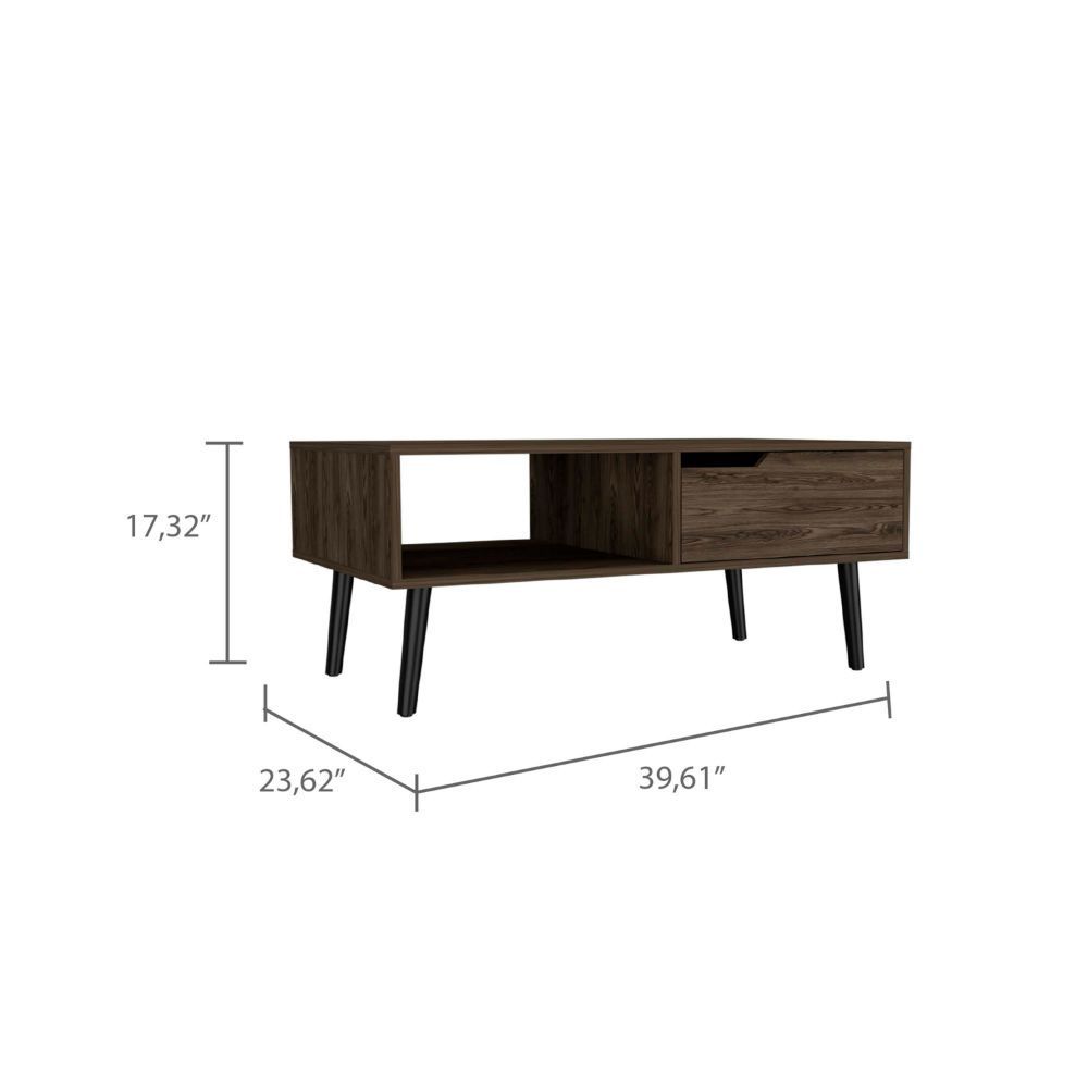 Piercey Coffee Table - Dark Walnut