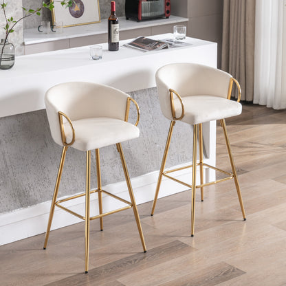 Sip Bar Stools 30 Inch - Cream  Set of 2