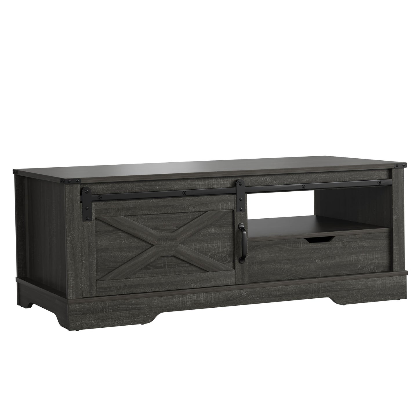 Barnwood Coffee Storage Table - Dark Gray