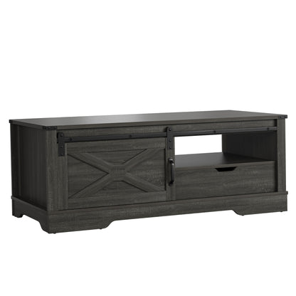 Barnwood Coffee Storage Table - Dark Gray