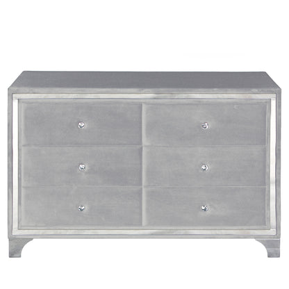 Go Green Woods Monica Velvet Upholstered Double Dresser