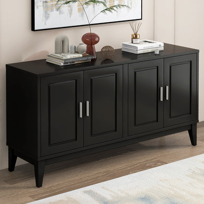 Sonia 4-Door Sideboard Buffet - Black