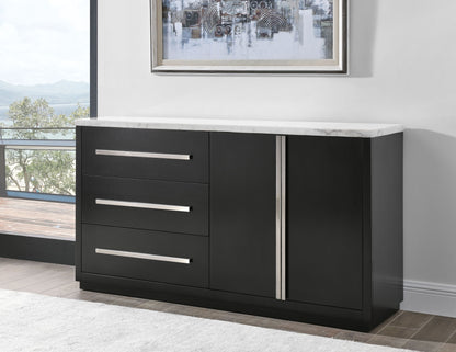 Camila White Marble Top Server