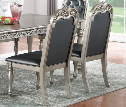 Hampton Majestic Formal Dining Chair (Set of 2) - Silver+Grey