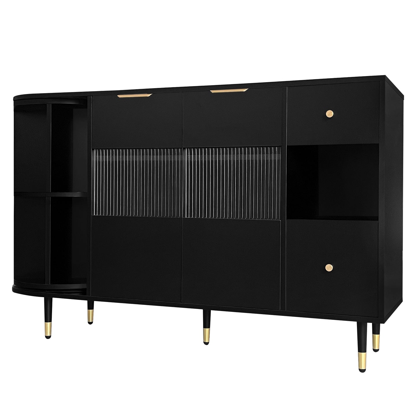 Greta Sideboard Buffet Cabinet - Black