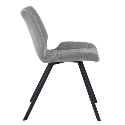 BuBu Fabric Dining Chairs (Set of 2) - Gray