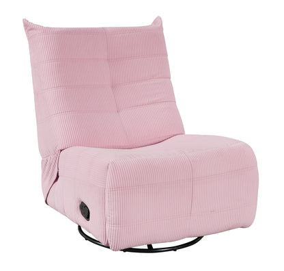 Georgena Corduroy Swivel Glider Recliner - Pink