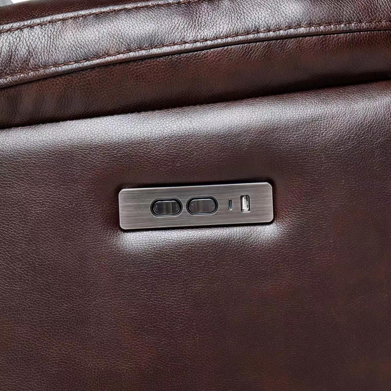 Wiley Leather Gel Chocolate Brown 38.5 Width Zero Gravity Power Recliner