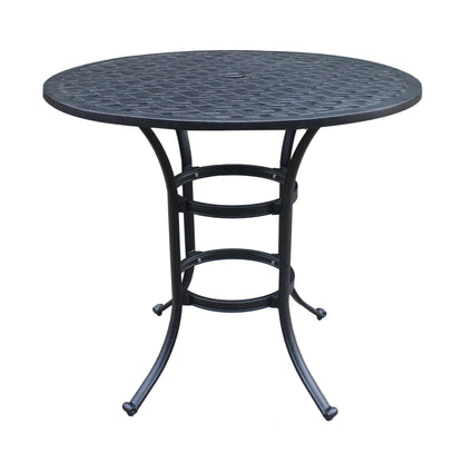 Vaugh 5 Pc Round Bar Height Dining Set - Brown