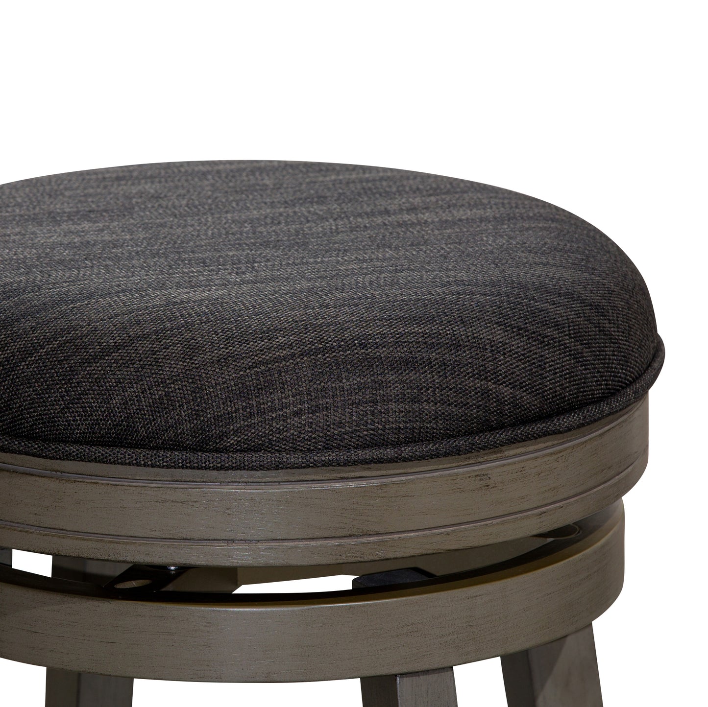 Viva Counter Stool, Weathered Gray Finish, Charcoal Fabric Seat