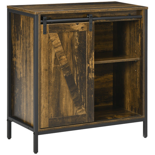 Belle Farmhouse Sideboard Buffet Cabinet - Rustic Brown