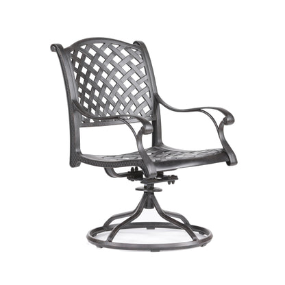 Mico Patio Dining Armchair With Cushion (Set of 2) - Navy Blue