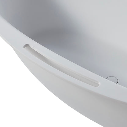 Rossi Solid Surface Freestanding Bathtub - White