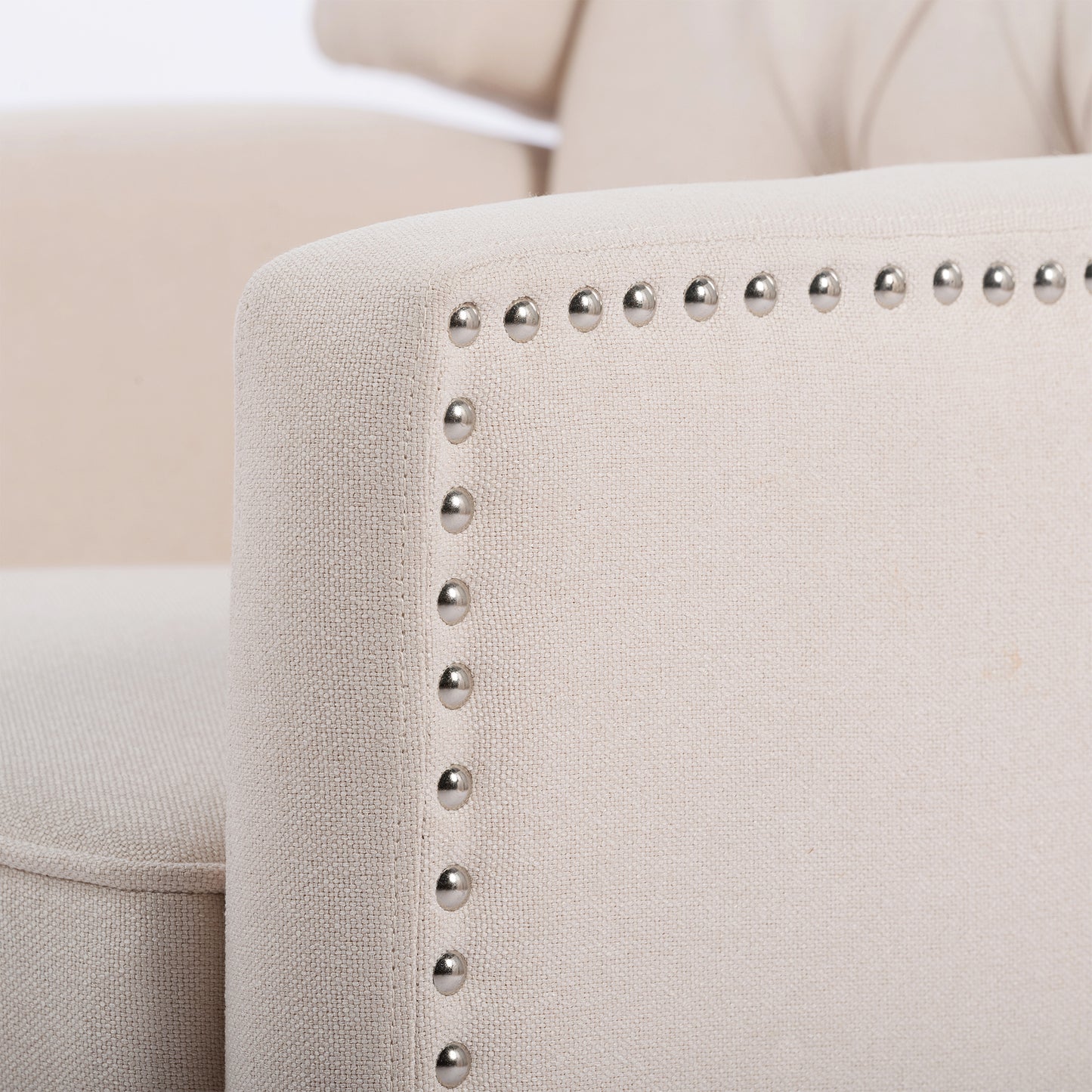 Nix Wide Manual Wing Chair Recliner - Beige