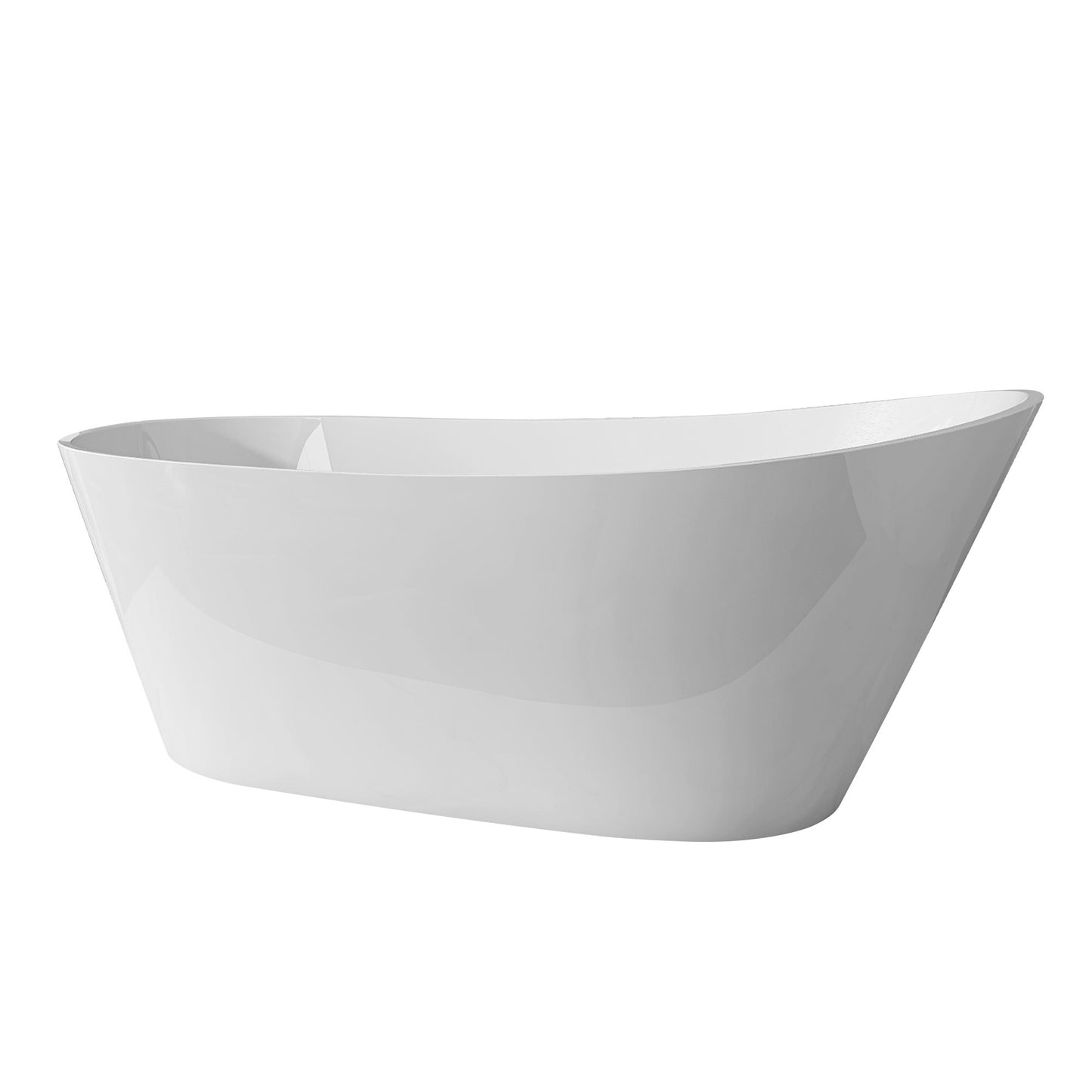 Cavi 67" Acrylic Freestanding Soaking Bathtub  - Gloss White