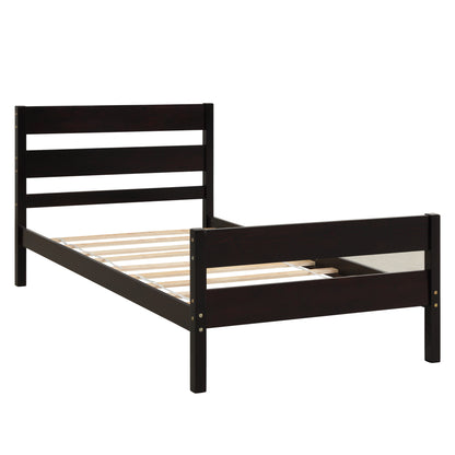 Saba Twin Size Platform Bed Frame - Espresso