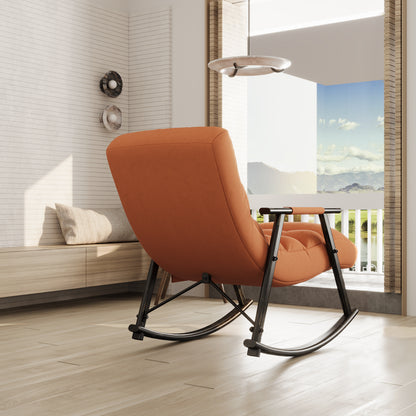 Dawson Casual folding rocking chair upholstere - Orange