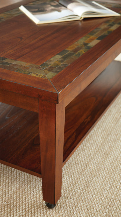 Classic Coffee Table with Bottom Shelf