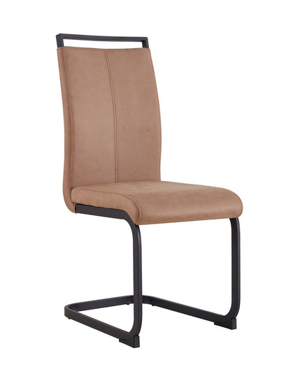 Alida Dining Chairs Metal Leg (Set of 2) - Brown