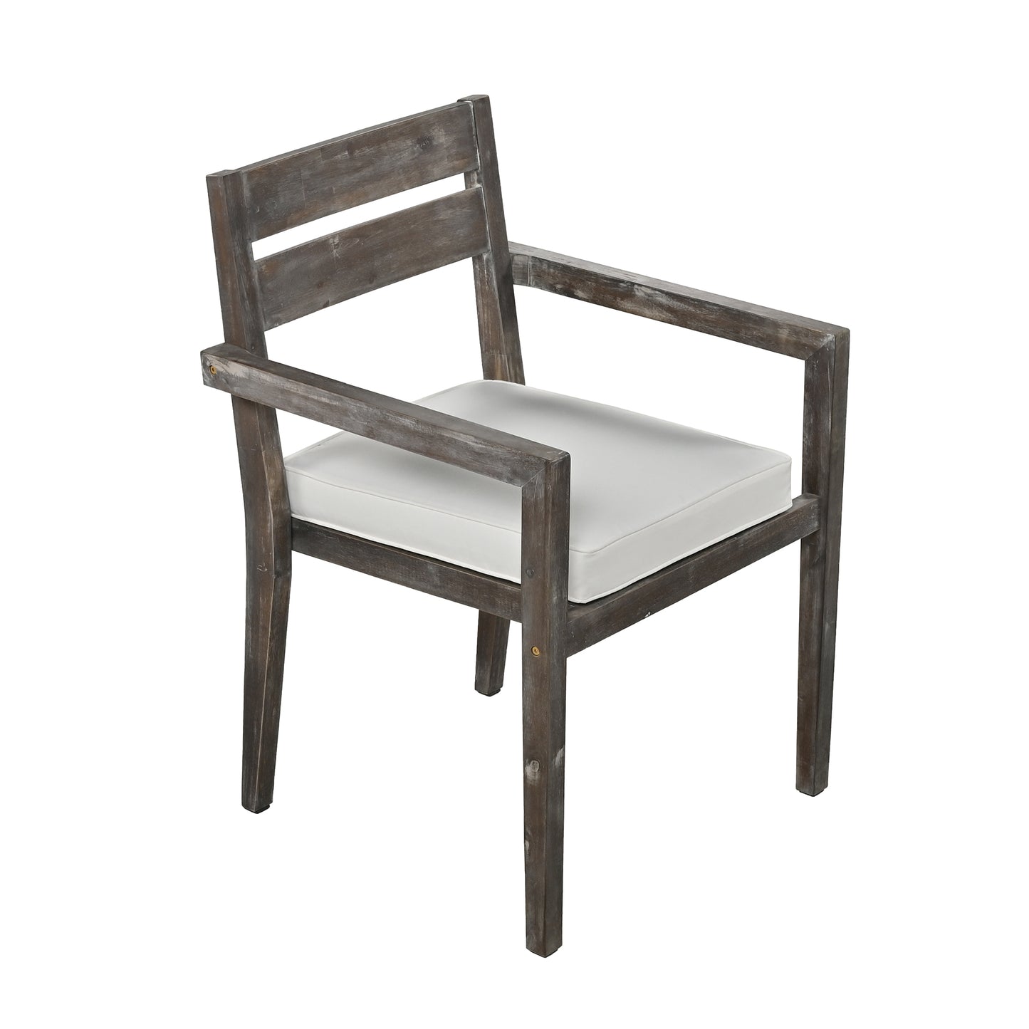 Carver Patio  Acacia Wood Outdoor Dining Table And Chairs Set - Gray