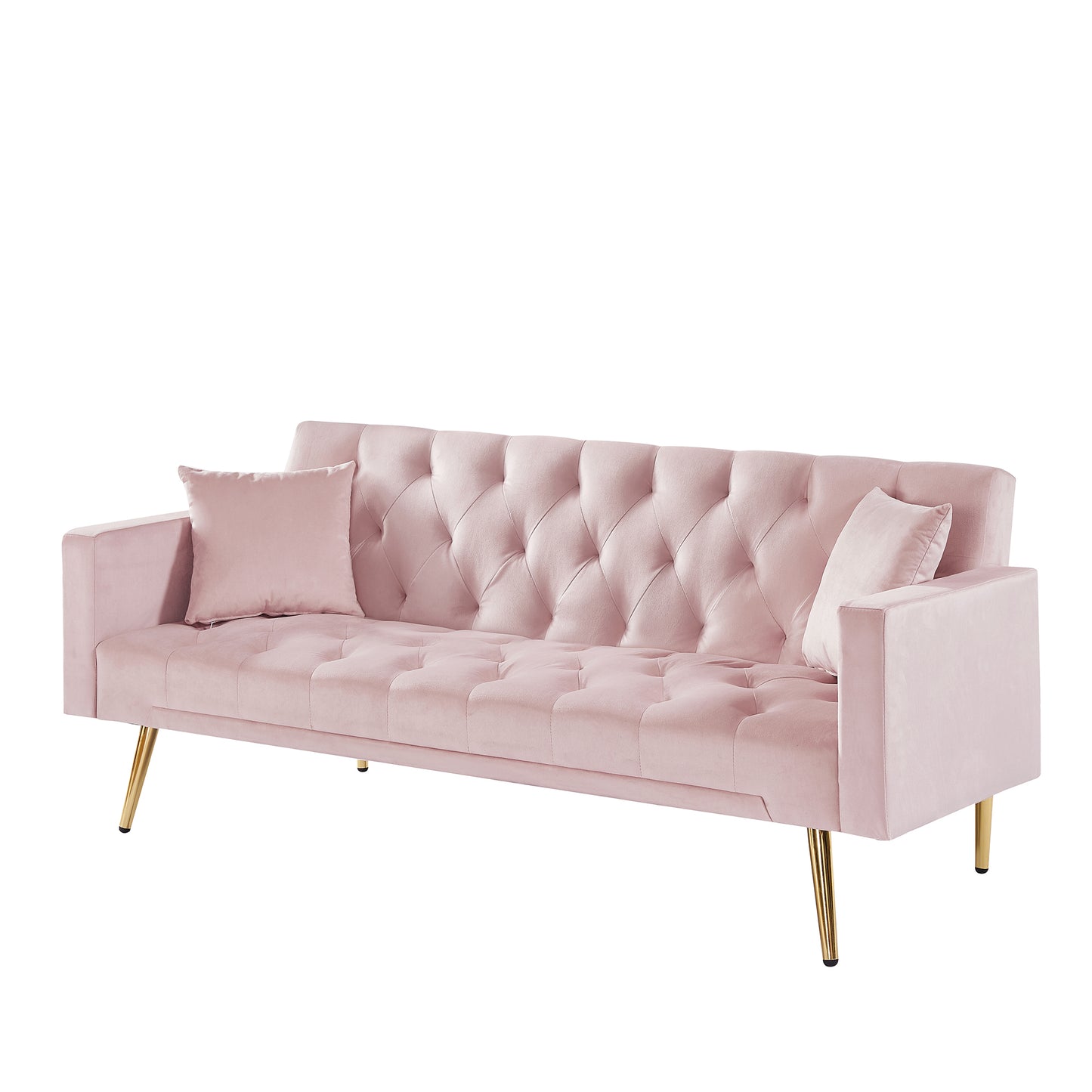 Coney Convertible Folding Futon Sofa Bed - Pink