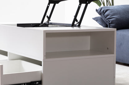 Luna Lift Top Coffee Table - White
