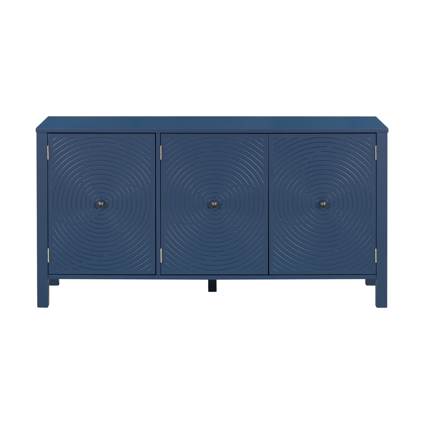 Evie Artistic Three-Door Sideboard Buffet - Navy Blue