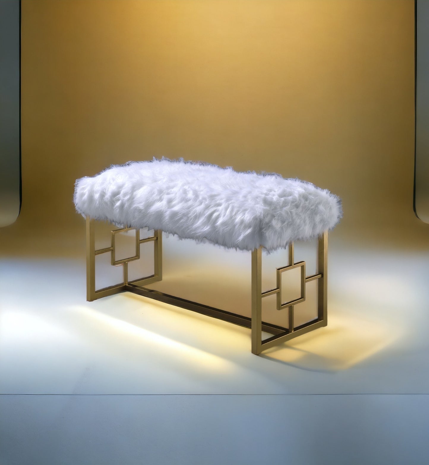 Bagley II Faux Fur Bench
