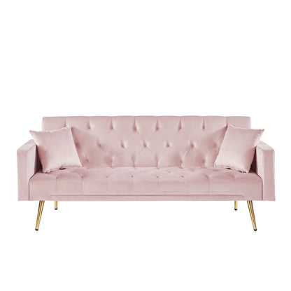 Coney Convertible Folding Futon Sofa Bed - Pink