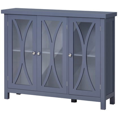Arc Pattern Sideboard Buffet - Gray