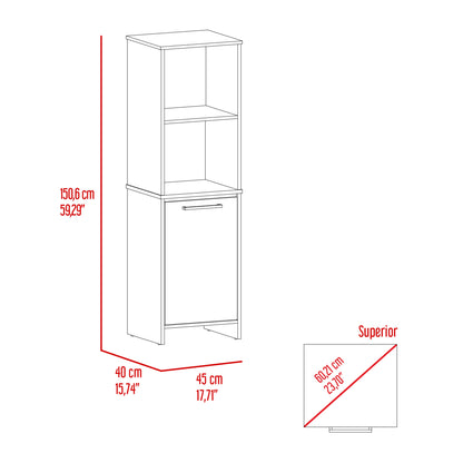 Forester 1-Shelf Pantry Cabinet - White