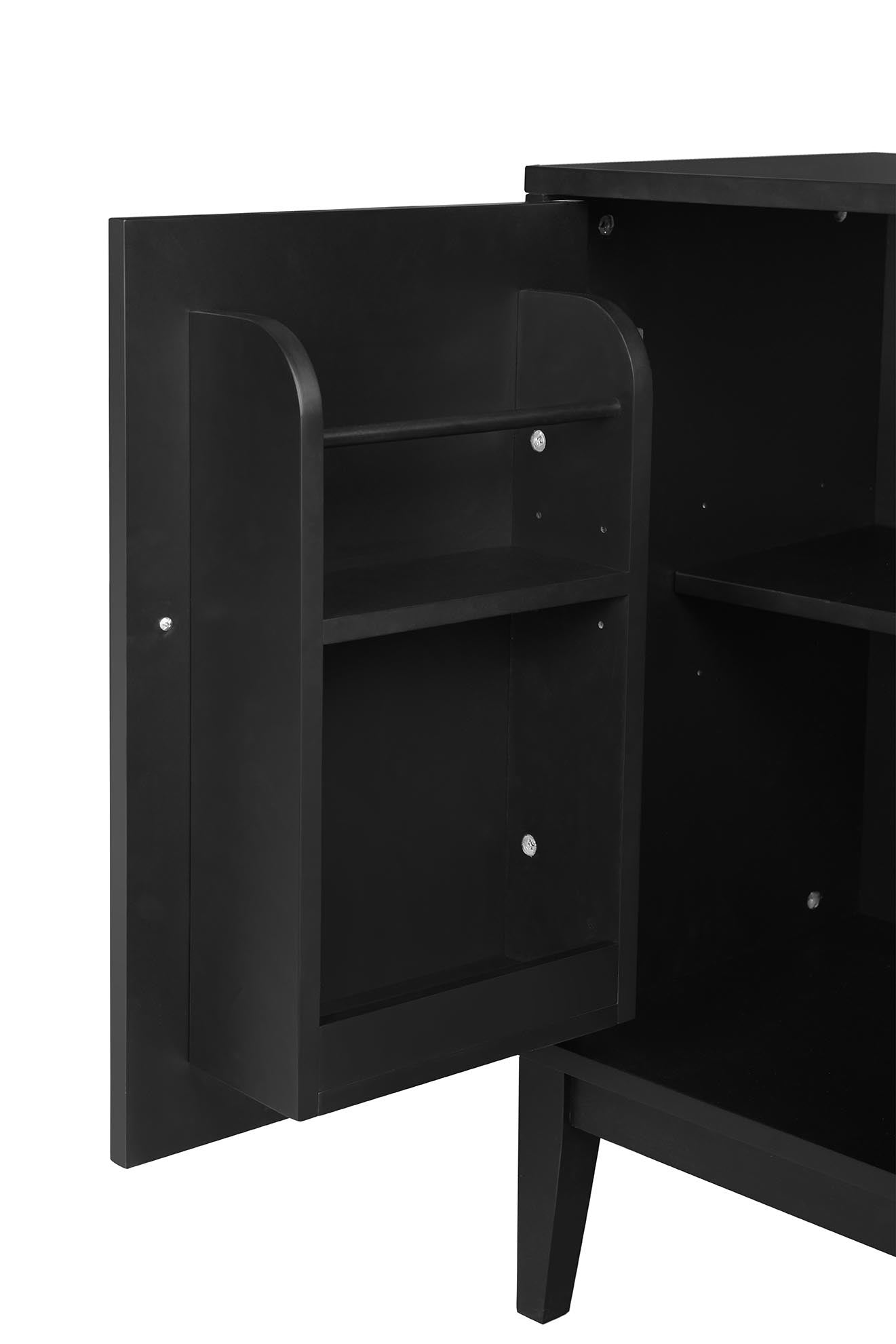 Sonia 4-Door Sideboard Buffet - Black