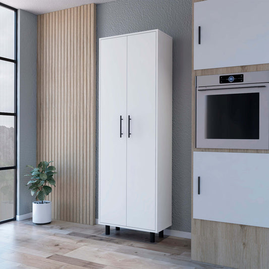 Fagan 2-Door 5-Shelf Kitchen Pantry Cabinet - White