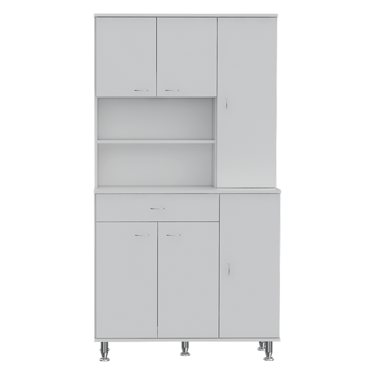 Piacenza Kitchen Pantry Cabinet - White
