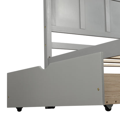 Iso Twin Size Platform Bed with 2 under-bed drawers - Gray