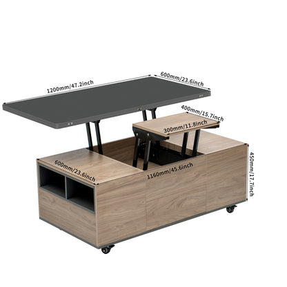 Regalia Modern Lift Top Coffee - Walnut & Black