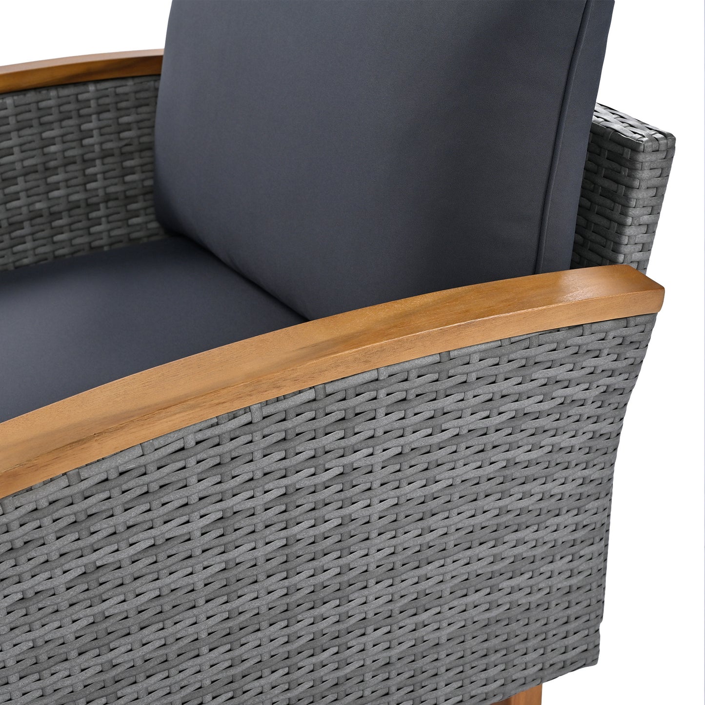 Dario 9 Pc Patio Rattan Furniture Set - Gray