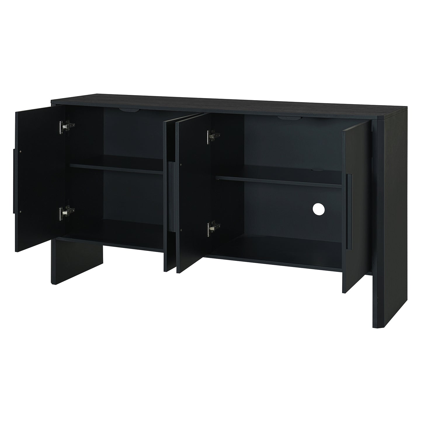 Miya Retro Sideboard Buffet - Black