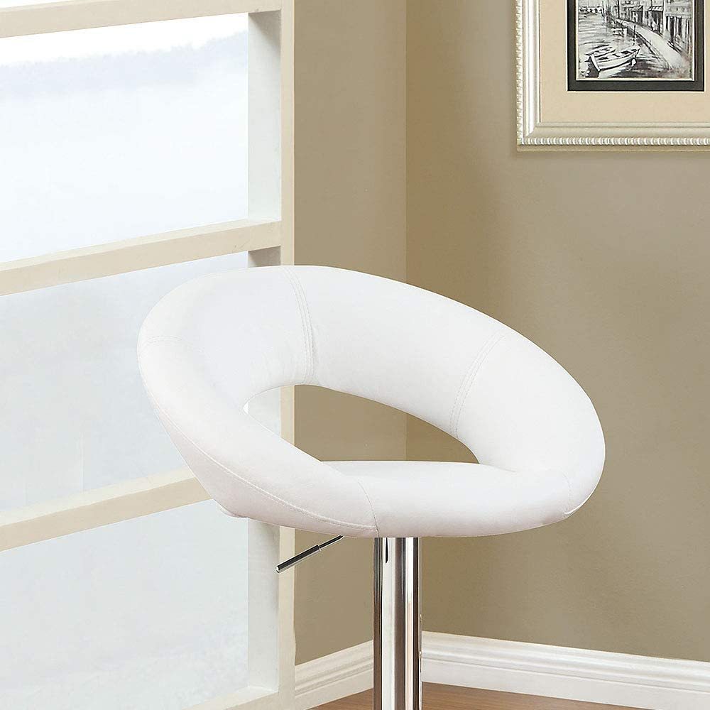 Donut Adjustable Stool - White Set of 2