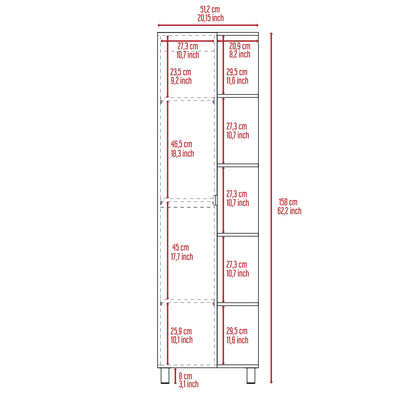 Cio Single Door Cabinet - Light Oak